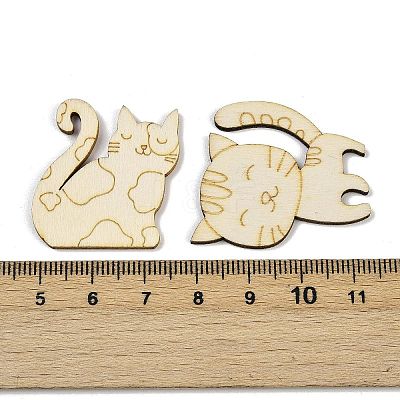 25Pcs Unfinished Wood Cutouts WOOD-P020-01B-1