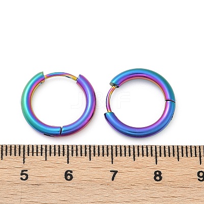 202 Stainless Steel Huggie Hoop Earrings EJEW-F111A-16mm-RC-1