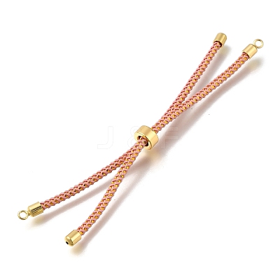 Braided Cotton Cord Slider Bracelet Making MAK-R001-01G-02-1