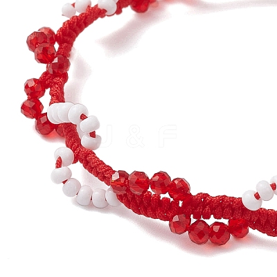 Glass Seed Beads Braided Beaded Bracelets for Women BJEW-MZ00215-04-1