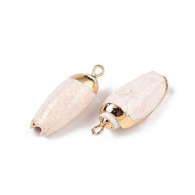 Natural Sea Shell Pendants SSHEL-N038-30A-1