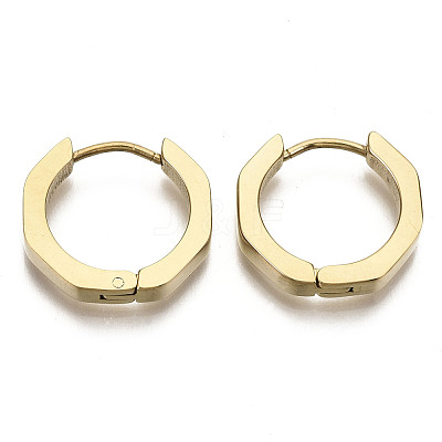 304 Stainless Steel Huggie Hoop Earrings STAS-R115-22G-1