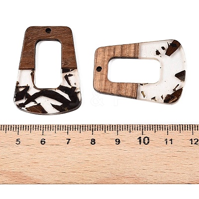 Epoxy Resin & Walnut Wood Pendants RESI-T057-13D-1