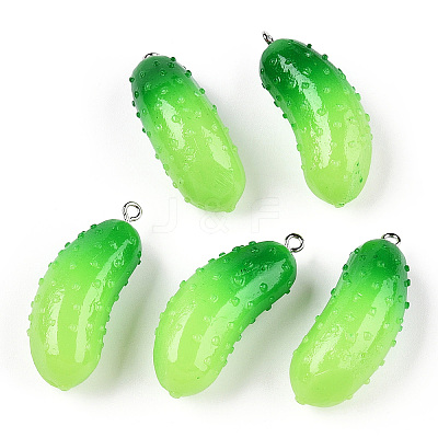 Opaque Resin Vegetable Pendants RESI-N039-79-1