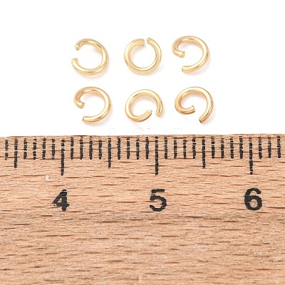 Brass Open Jump Rings KK-G604-08G-15-1
