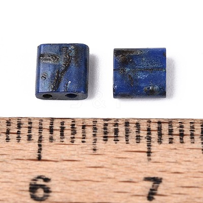 2-Hole Baking Paint Glass Seed Beads SEED-N009-03B-1