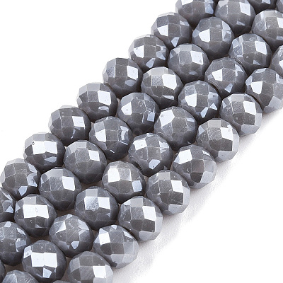 Electroplate Glass Beads Strands EGLA-A044-P6mm-A10-1