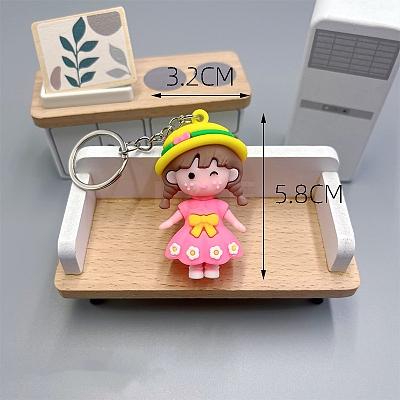 Girl PVC Bag Keychain LS-PW-WG0BCC7-05-1