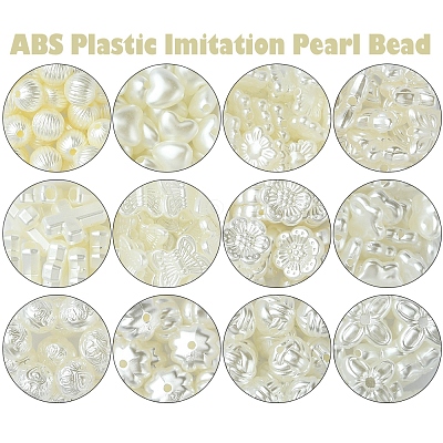 ABS Plastic Imitation Pearl Bead SACR-FS0001-82-1