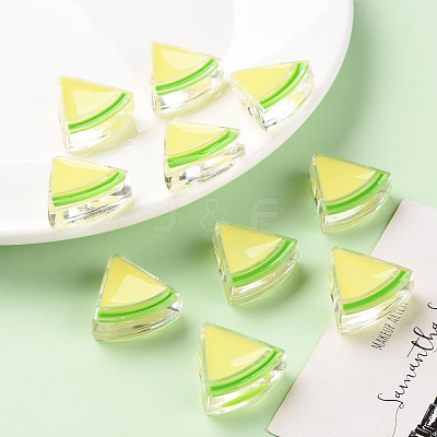 Transparent Enamel Acrylic Beads TACR-S155-001B-1