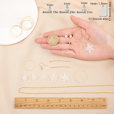 DIY Petal Earring Making Kits DIY-SC0013-77G-1