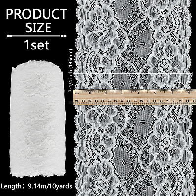 10 Yards Nylon Elastic Lace Trim OCOR-FG0002-66B-1