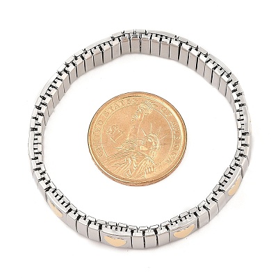 304 Stainless Steel Stretch Bracelets BJEW-U015-03G-01-1