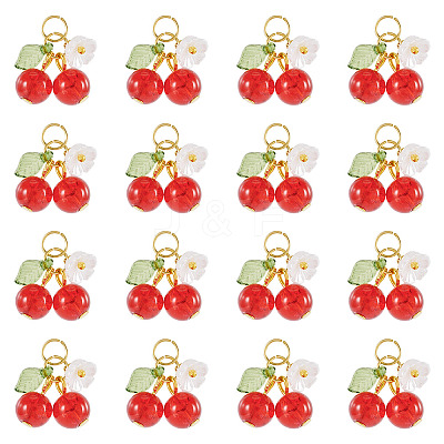 2 Sets Glass & Resin Pendants FIND-TA0006-75-1