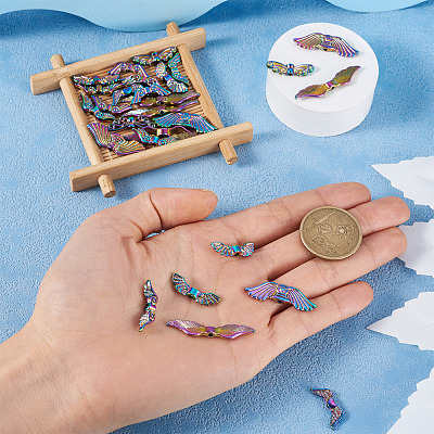 56Pcs 7 Style Rack Plating Alloy Bead FIND-CW0001-24-1