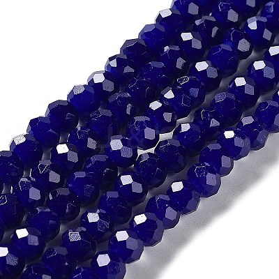Baking Paint Imitation Jade Glass Bead Strands DGLA-A034-J6MM-A33-1