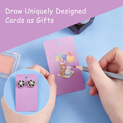 120Pcs Blank kraft Paper Earring Card Holder for Earring Display DIY-PH0009-96A-1