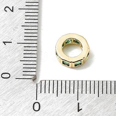 Brass Pave Cubic Zirconia European Beads CU-CBA389D-02G-07-1