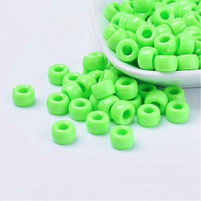 Opaque Acrylic European Large Hole Beads PL338-8-1