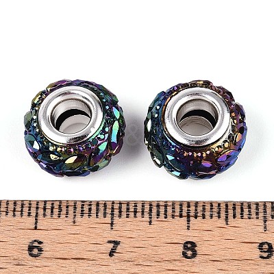 Opaque Resin European Beads RESI-T057-29A-1