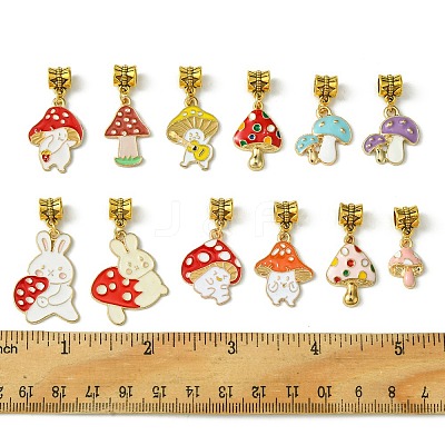 12Pcs Alloy Enamel Pendant PALLOY-FS00003-1