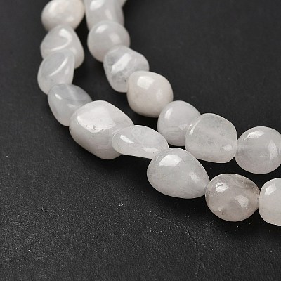 Natural White Jade Beads Strands G-P497-01E-25-1