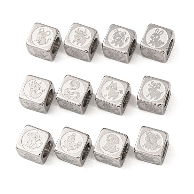 304 Stainless Steel European Beads SA-CBA66F5-02P-1