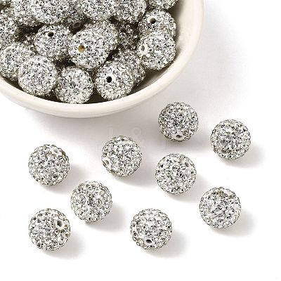 Polymer Clay Rhinestone Beads RB-C1438-12mm-A01-1
