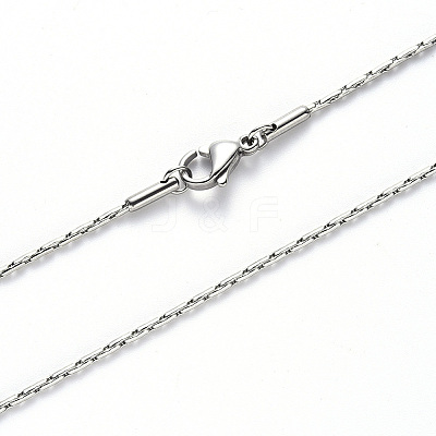 Non-Tarnish 304 Stainless Steel Boston Link Chain Necklace NJEW-S420-005D-P-1