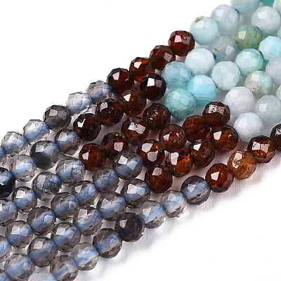 Natural Mixed Gemstone Beads Strands G-D080-A01-03-06-1