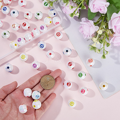 60Pcs Acrylic Beads Imitation Shell OACR-SP0001-21-1