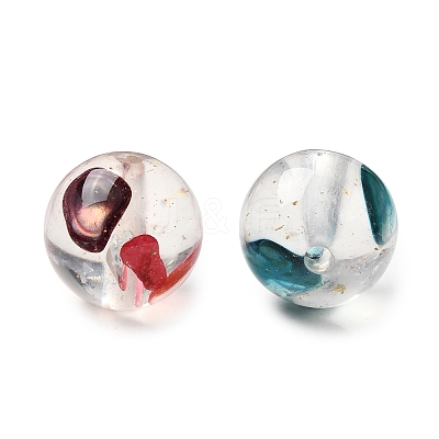 Transparent Resin & Natural Shell Beads RE-CBA2450-04-1