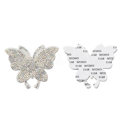 Butterfly Glass Rhinestone Patches DIY-NB0005-13-1