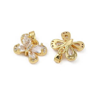 Brass Micro Pave Cubic Zirconia Charms KK-N254-229G-02-1