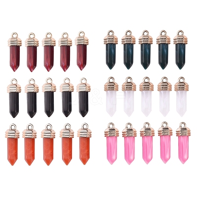 Acrylic Pointed Pendants OACR-X0006-15LG-1