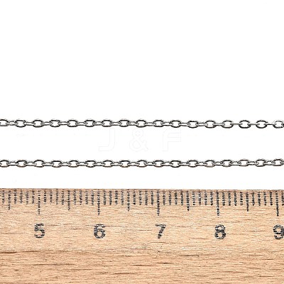 Tarnish Resistant Classic Plain 304 Stainless Steel Mens Womens Necklaces Unisex Cable Chain Necklaces NJEW-507L-7-1