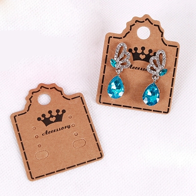 Kraft Paper Earring Display Cards CDIS-D005-06-1