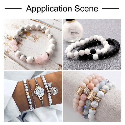 4 Strands 4 Style Natural Howlite Beads Strands G-TA0001-34-1