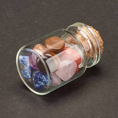 Transparent Glass Wishing Bottle Decoration DJEW-A001-01C-16-1