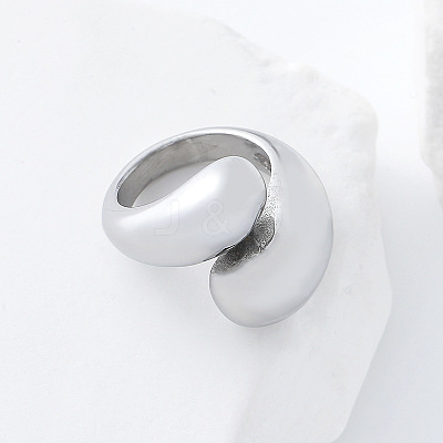 304 Stainless Steel Cuff Open Rings for Women AP0200-3-1