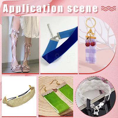 300Pcs 3 Colors Iron Ribbon Ends FIND-GA0008-14-1