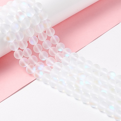 Synthetic Moonstone Beads Strands G-E573-01B-08-1