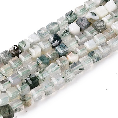 Natural Moss Agate Beads Strands G-T138-211K-1
