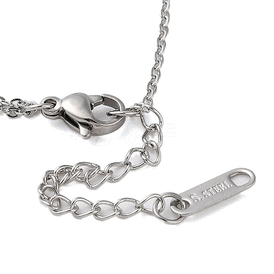 Roman Numerals Stainless Steel Link Bracelets LS-BJEW-L689-01P-1