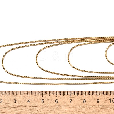 304 Stainless Steel Round Snake Chain Multi Layered Necklaces for Women NJEW-U025-01G-01-1