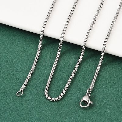 Tarnish Resistant 304 Stainless Steel Venetian Chain Necklace Making STAS-A028-N032P-1