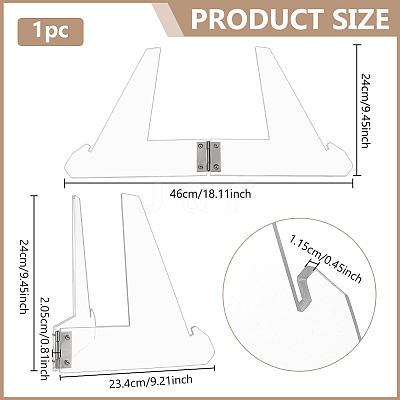 Folding Acrylic Display Stands for Champion Belts AJEW-BC0010-89-1