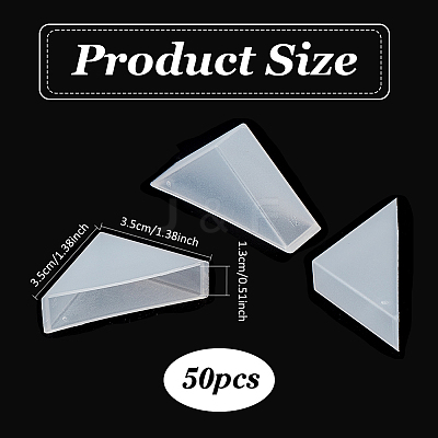 50Pcs Plastic Triangle Corner Protector FIND-NB0005-48D-1