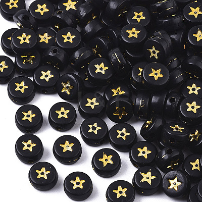 Opaque Acrylic Beads X-PACR-N006-006A-02A-1