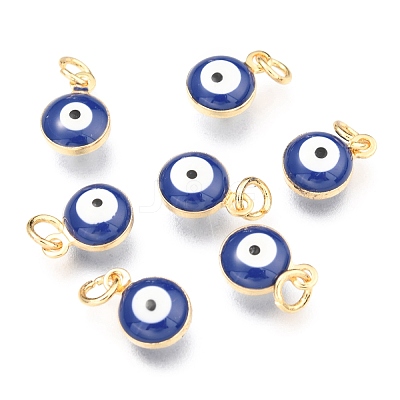 Brass Enamel Beads X-KK-B024-02G-E-1